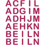 ROTH Bgelbuchstaben fr DIY-Stoffschultte, rot