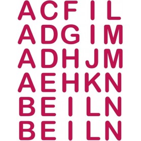 ROTH Bgelbuchstaben fr DIY-Stoffschultte, rot