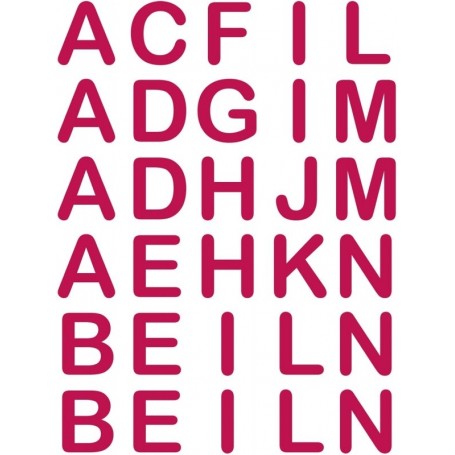 ROTH Bgelbuchstaben fr DIY-Stoffschultte, rot
