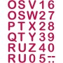 ROTH Bgelbuchstaben fr DIY-Stoffschultte, rot