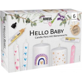KREUL Candle Pen \"Hello Baby\", set de 6