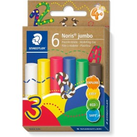 STAEDTLER Pte modeler plastiline Noris jumbo, 6 couleurs