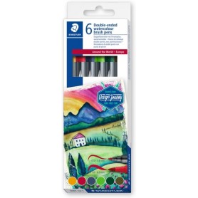 STAEDLER Feutre double pointe \"Europe\", tui en carton de 6