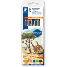 STAEDLER Feutre double pointe \"Afrique\", tui en carton de 6