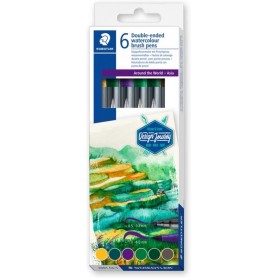 STAEDLER Feutre double pointe \"Asie\", tui en carton de 6