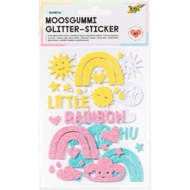 folia Sticker paillet en caoutchouc mousse \"Rainbow\"