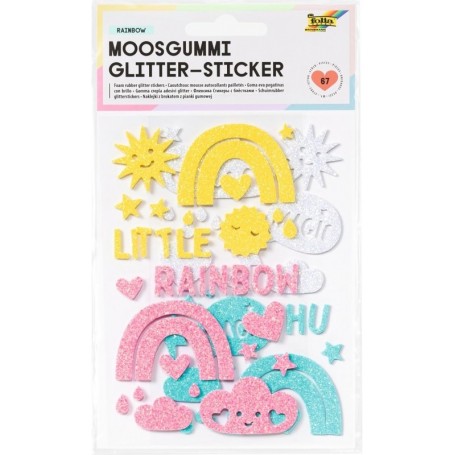 folia Sticker paillet en caoutchouc mousse \"Rainbow\"