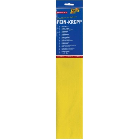 folia Papier crpon en couches, 500 mm x 2,5 m, jaune