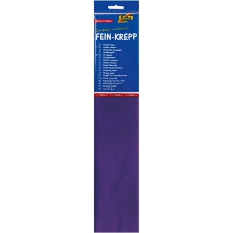 folia Papier crpon en couches, 500mm x 2,5m, violet fonc