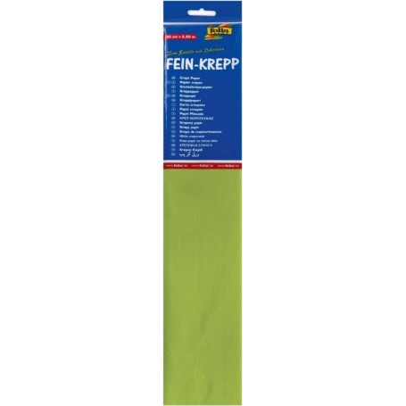 folia Papier crpon en couches, 500 mm x 2,5 m, vert blanc