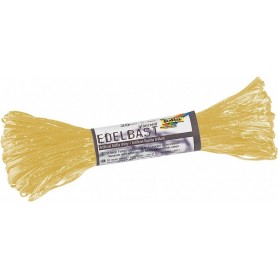 folia Raphia synthtique, bobine de 30 m, jaune banane