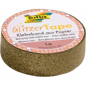 folia Ruban adhsif dcoratif Glitzer-Tape, or