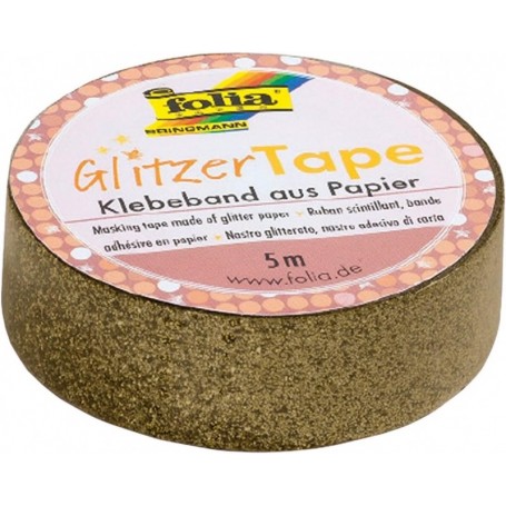 folia Ruban adhsif dcoratif Glitzer-Tape, or