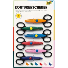 folia Set de ciseaux cranteurs, 6 pices, assorti
