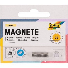 folia Mini-aimant nodyme, diamtre: 6 mm x (H)1 mm, argent