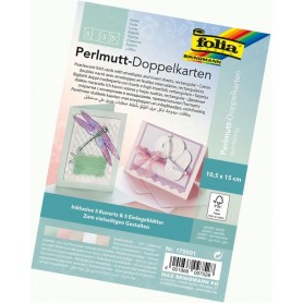 folia Kit de cartes pliantes, 105 x 150 mm, nacre pastel