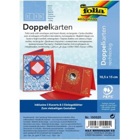 folia Kit de cartes pliantes, 105 x 150 mm, carlate