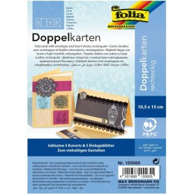 folia Kit de cartes pliantes, 105 x 150 mm, or