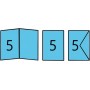folia Kit de cartes pliantes, 105 x 150 mm, bleu ciel