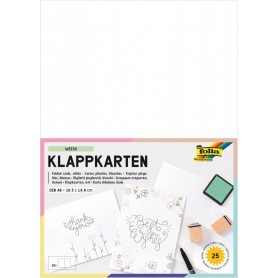 folia Carte pliante, 190 g/m2, A6, blanc