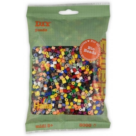 Hama Perles repasser Bio midi, sachet, \"mix 15 couleurs\"