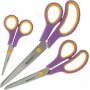 WESTCOTT Ciseaux Easy Grip, set de 3, cassis/jaune citron