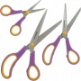 WESTCOTT Ciseaux Easy Grip, set de 3, cassis/jaune citron