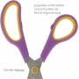 WESTCOTT Ciseaux Easy Grip, set de 3, cassis/jaune citron