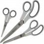 WESTCOTT Ciseaux Easy Grip, set de 3, gris clair/anthracite