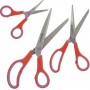 WESTCOTT Ciseaux Easy Grip, set de 3, rouge corail/cassis