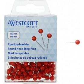 WESTCOTT pingle tte ronde, taille 5, rouge
