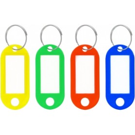 WESTCOTT Porte-cl avec anneau, pack de 4, assorti