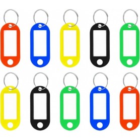 WESTCOTT Porte-cl avec anneau, pack de 10, assorti