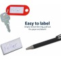 WESTCOTT Porte-cl avec anneau, pack de 100, rouge