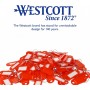 WESTCOTT Porte-cl avec anneau, pack de 100, rouge