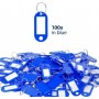 WESTCOTT Porte-cl avec anneau, pack de 100, bleu fonc