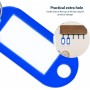WESTCOTT Porte-cl avec anneau, pack de 100, bleu fonc