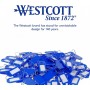 WESTCOTT Porte-cl avec anneau, pack de 100, bleu fonc