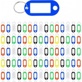 WESTCOTT Porte-cl avec anneau, pack de 100, assorti