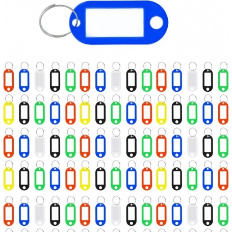 WESTCOTT Porte-cl avec anneau, pack de 100, assorti