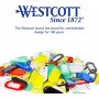 WESTCOTT Porte-cl avec anneau, pack de 100, assorti