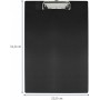 WESTCOTT Porte-bloc pince, plastifi, A4, noir