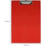 WESTCOTT Porte-bloc pince, plastifi, A4, rouge