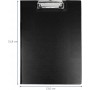 WESTCOTT Chemise porte-bloc pince, plastifi, A4, noir