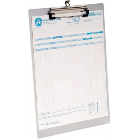 WESTCOTT Porte-bloc pince en aluminium, A4, argent