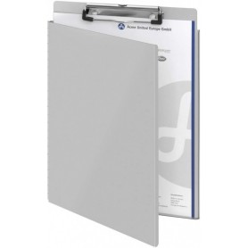 WESTCOTT Chemise porte-bloc pince en aluminium, A4, argent