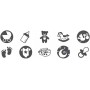 COLOP Kit tampon motif \"LITTLE NIO\" bb, blanc