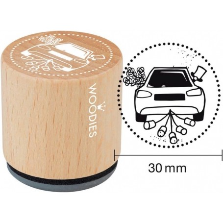 COLOP Tampon motif Woodies \"auto avec botes de conserve\"