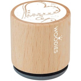 COLOP Tampon motif Woodies Handmade \"coeur\"