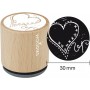 COLOP Tampon motif Woodies Handmade \"coeur\"